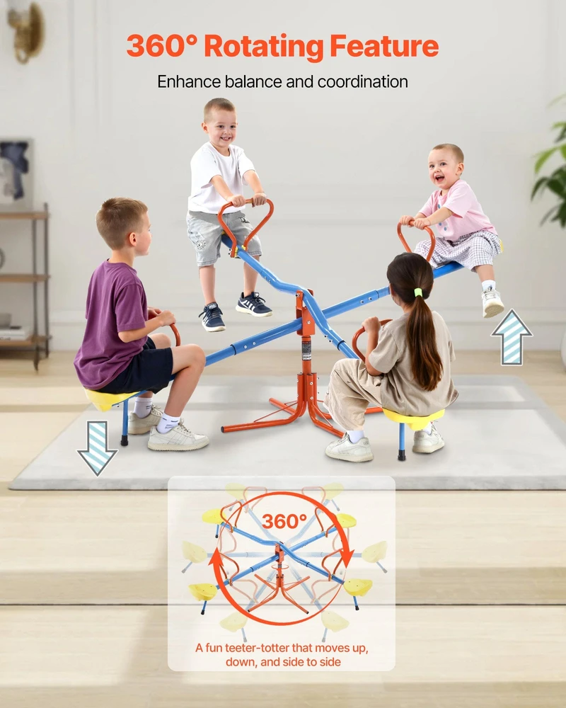 VEVOR Vaikų sūpynės su 360° pasisukimu