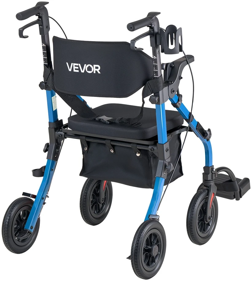 VEVOR 2-in-1 vaikštynė ir transporto kėdė senjorams