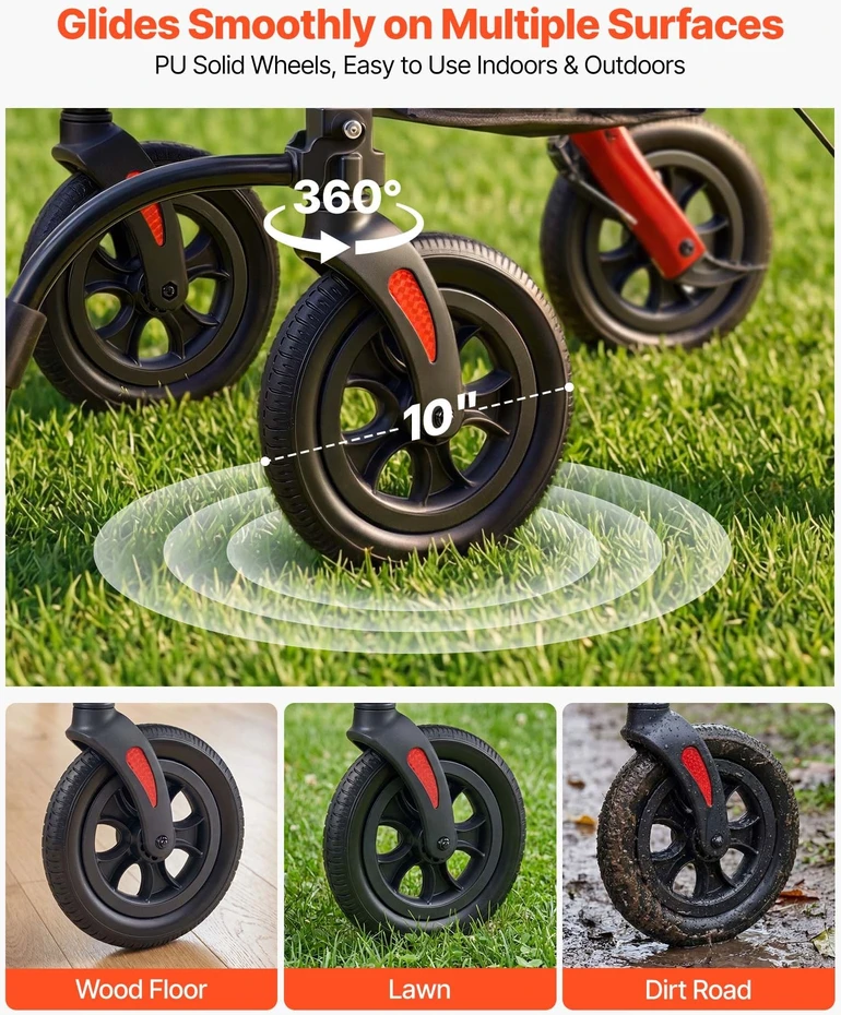 VEVOR 2-in-1 vaikštynė ir kėdutė vyresnio amžiaus žmonėms