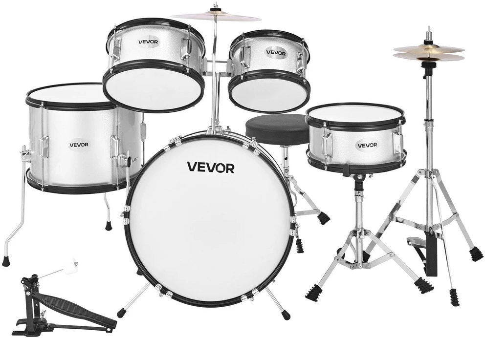 VEVOR Vaikiškas 5 dalių būgnų rinkinys su 41 cm būgno
