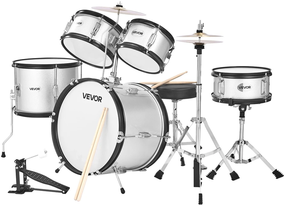 VEVOR Vaikiškas 5 dalių būgnų rinkinys su 41 cm būgno