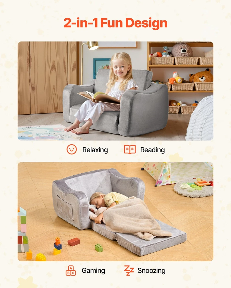 VEVOR Vaikų sofa-lova su porankiais