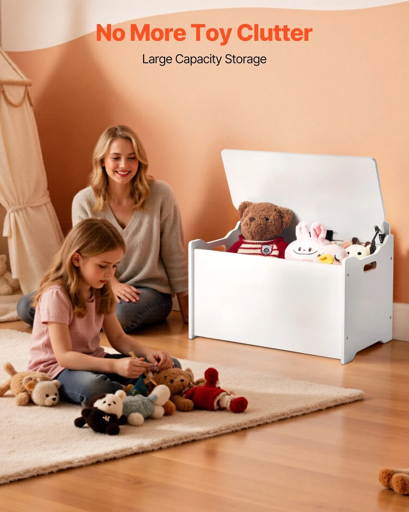 Vevor Balta vaikų daiktadėžė su atlošu