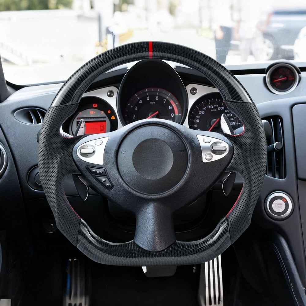 VEVOR Nissan 370Z anglies pluošto vairas