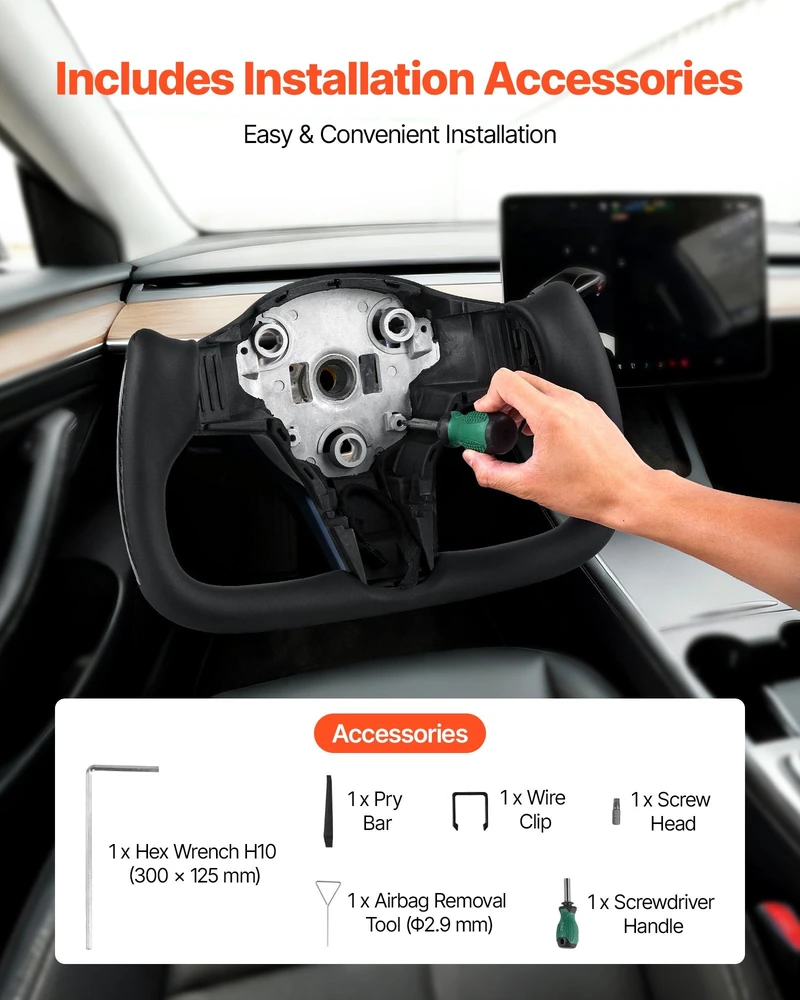 VEVOR Tesla Model 3 vairas su šildymu