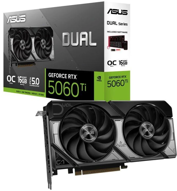 Vaizdo plokštė ASUS Dual GeForce RTX5060Ti 16GB GDDR7