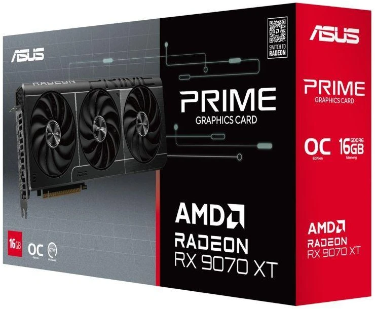 vaizdo plokštė ASUS PRIME RX9070XT O16G