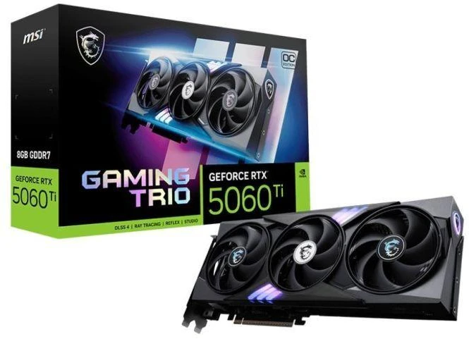 Vaizdo plokštė MSI RTX 5060 Ti 8G GAMING TRIO OC