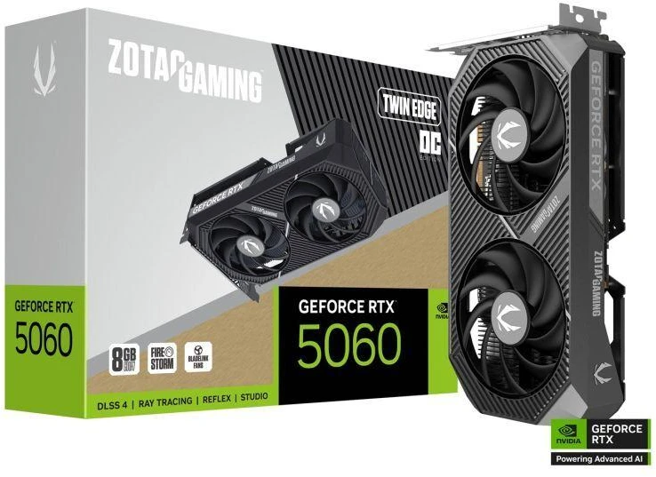 Vaizdo plokštė ZOTAC GAMING GeForce RTX 5060 TWIN EDGE OC 8GB