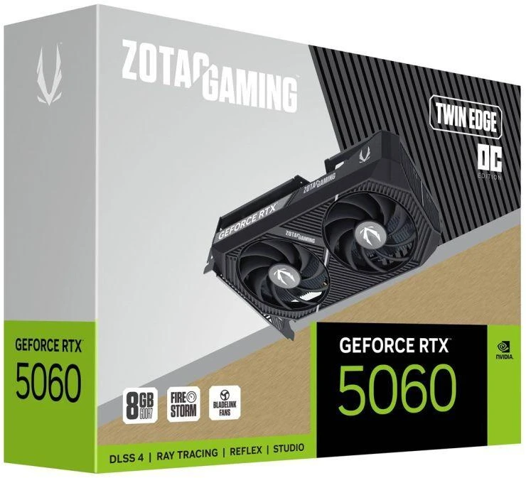 Vaizdo plokštė ZOTAC GAMING GeForce RTX 5060 TWIN EDGE OC 8GB