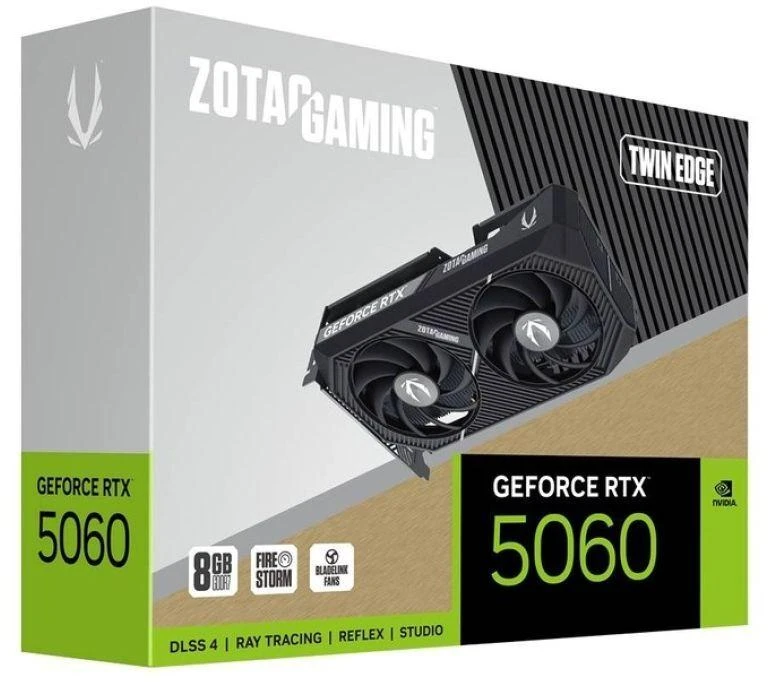 Zotac žaidimų vaizdo plokštė GeForce RTX 5060 Twin Edge NVIDIA 8 GB GDDR7
