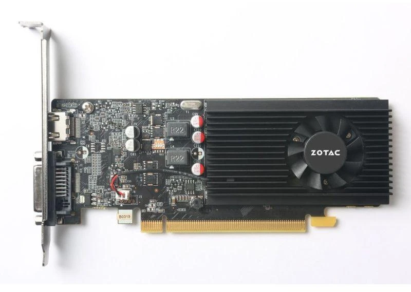 Vaizdo plokštė Žemo profilio ZOTAC GeForce GT 1030, 2 GB GDDR5, ATX/LP, DVI-D, HDMI 2.0b