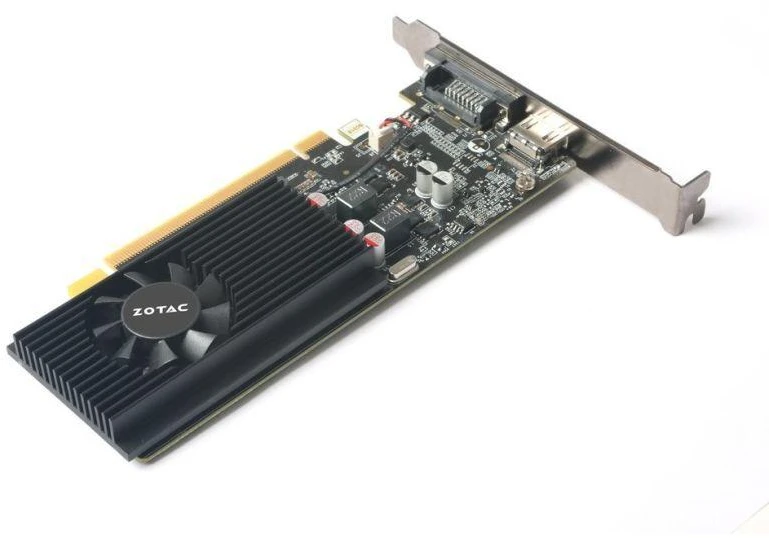 Vaizdo plokštė Žemo profilio ZOTAC GeForce GT 1030, 2 GB GDDR5, ATX/LP, DVI-D, HDMI 2.0b
