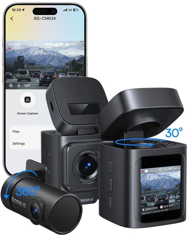 Baseus PrimeTrip VD1 Pro 4K + kamera tylna + komplektas zasilania