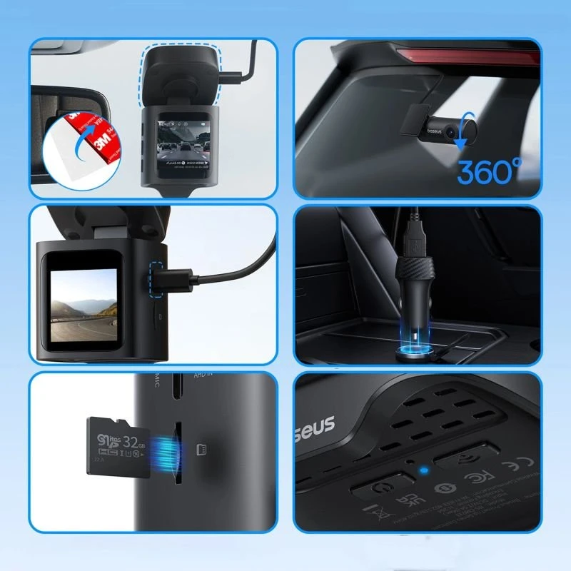 Baseus PrimeTrip VD1 Pro 4K + kamera tylna + komplektas zasilania
