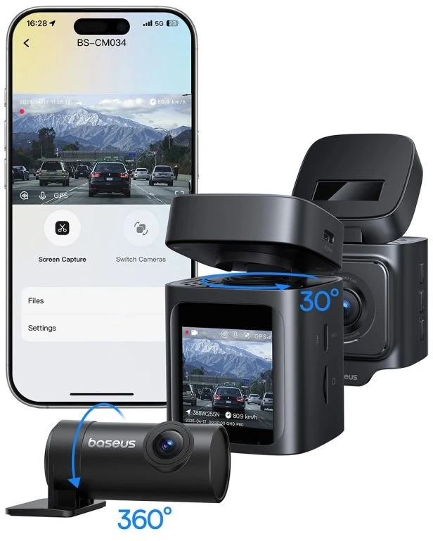 Baseus PrimeTrip VD1 Pro 4K + kamera tylna + komplektas zasilania