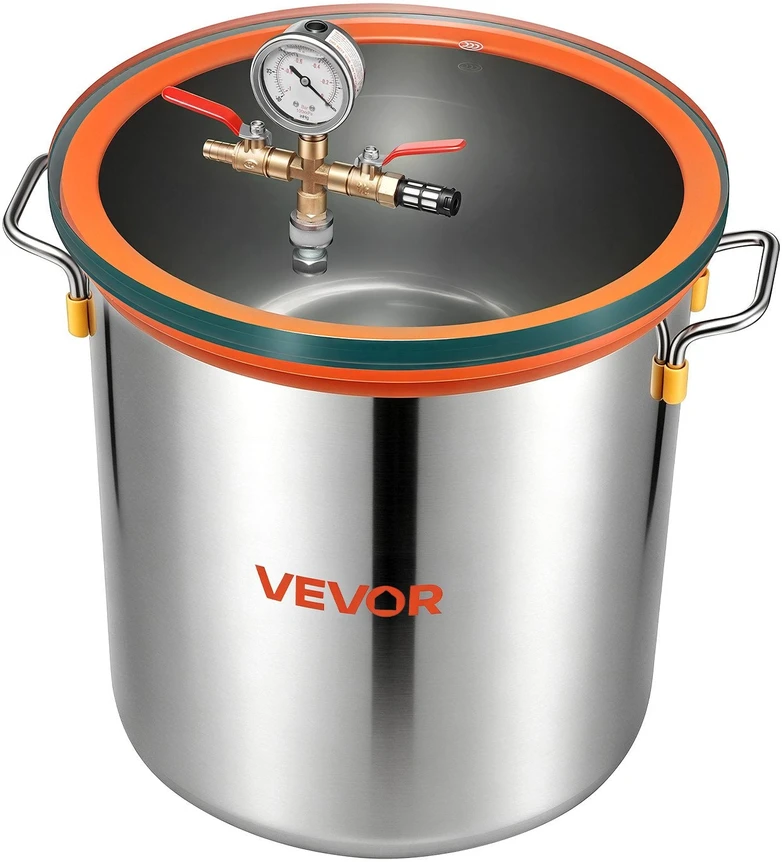 VEVOR 34,1 l vakuuminė degazavimo kamera, nerūdijantis plienas