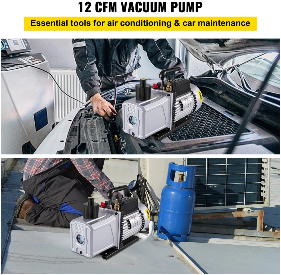 VEVOR Dvigubo veikimo vakuuminis siurblys 12CFM