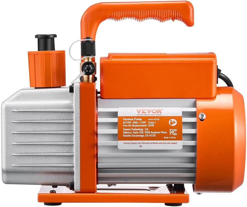 VEVOR 5 CFM vienpakopis rotacinis vakuuminis siurblys