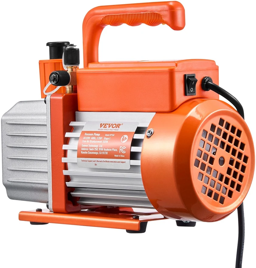VEVOR 5 CFM vienpakopis rotacinis vakuuminis siurblys
