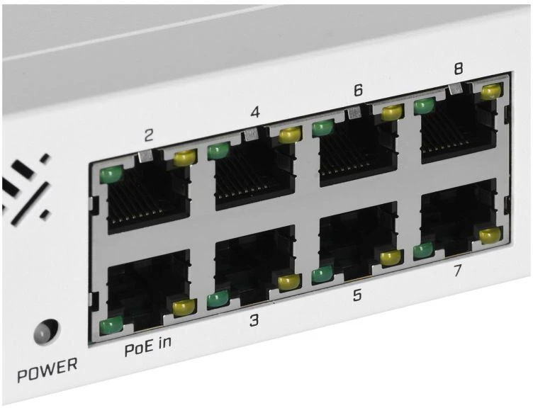 Valdomas 10 prievadų Gigabit/10G komutatorius Mikrotik CSS610-8G-2S+IN