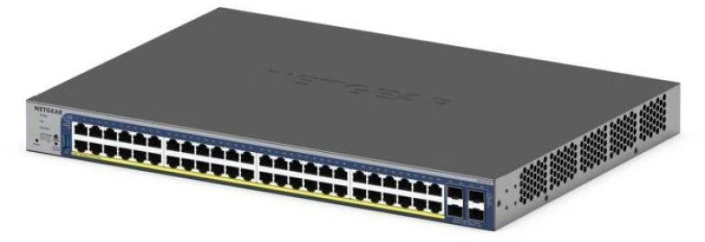 „NETGEAR“ 52 prievadų „PoE“ gigabito / 10G sudedamas išmanusis komutatorius (GS752TXP)