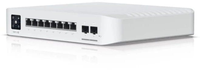 Šakotuvas Valdomas komutatorius Ubiquiti UniFi Pro 8 PoE, 10 prievadų (PoE+: 6; PoE++: 2;), Gigabit/10G (USW-Pro-8-PoE-EU)