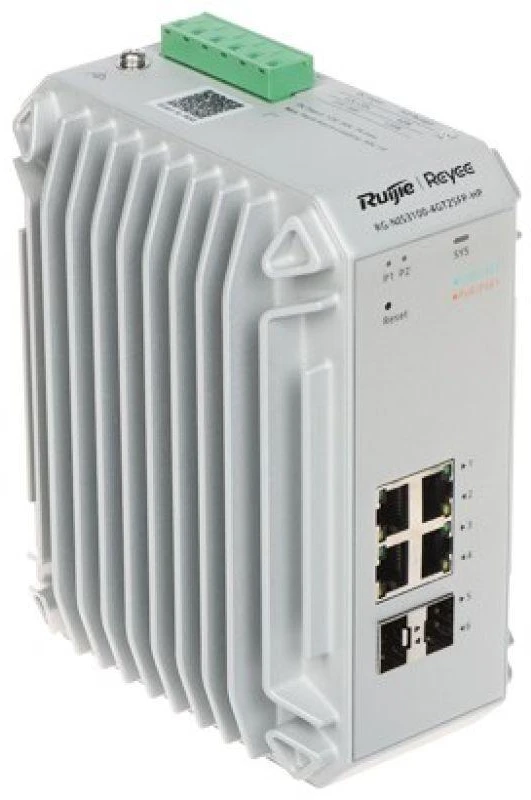 Šakotuvas Valdomas tinklo komutatorius Ruijie Networks RG-NIS3100-4GT2SFP-HP, L2, Gigabit Ethernet (10/100/1000), palaiko PoE, pilkas
