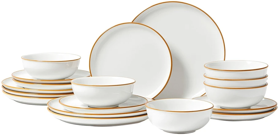 VEVOR 18 dalių keraminių indų rinkinys 6 žmonėms