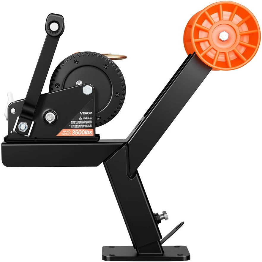Valties priekabos gervės stovas su ritinėliu VEVOR HW2500A, 1588 kg