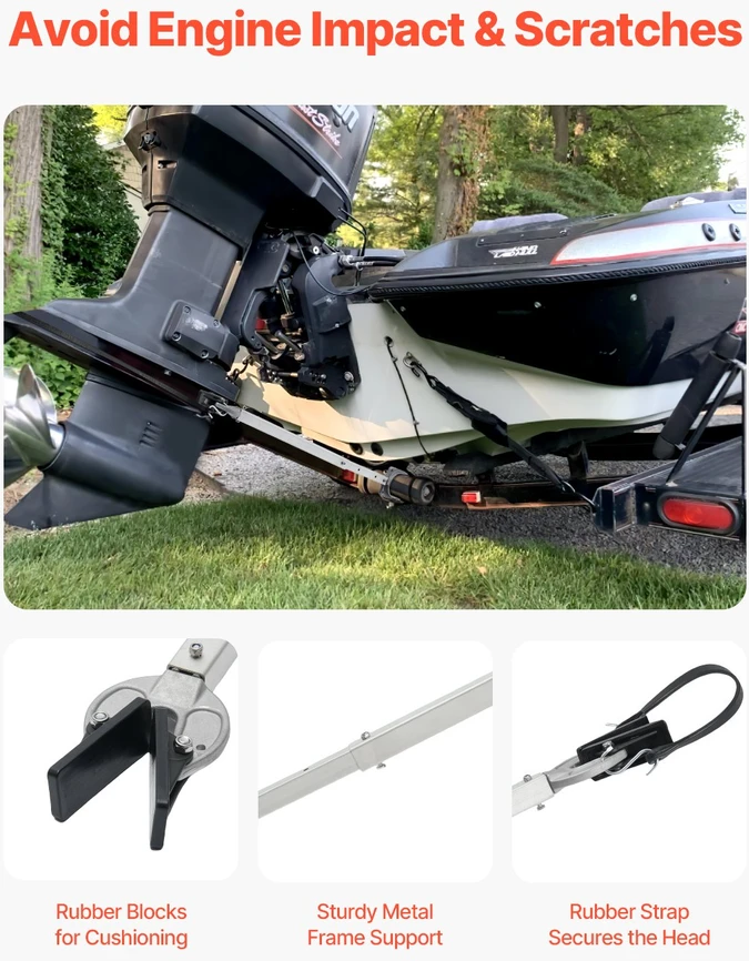 Vevor Reguliuojamas valtis transom laikiklis 58-89 cm