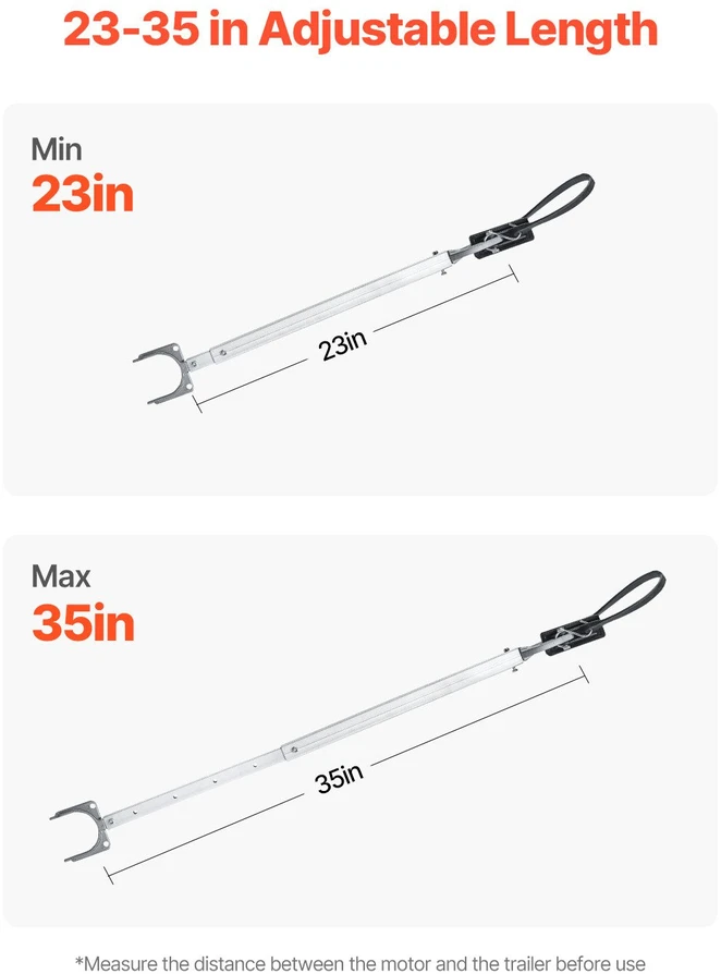 Vevor Reguliuojamas valtis transom laikiklis 58-89 cm