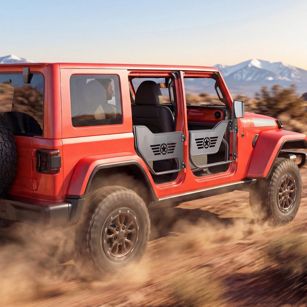 VEVOR Jeep vamzdiniai durelės 2018-2026 modeliams