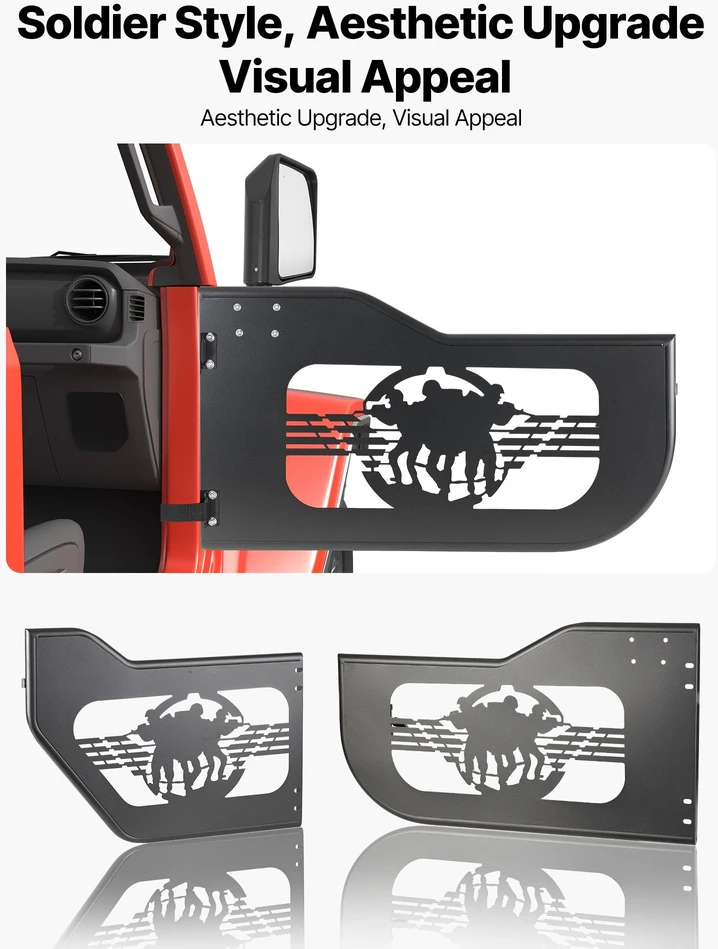 VEVOR Jeep Wrangler ir Gladiator vamzdinės durys