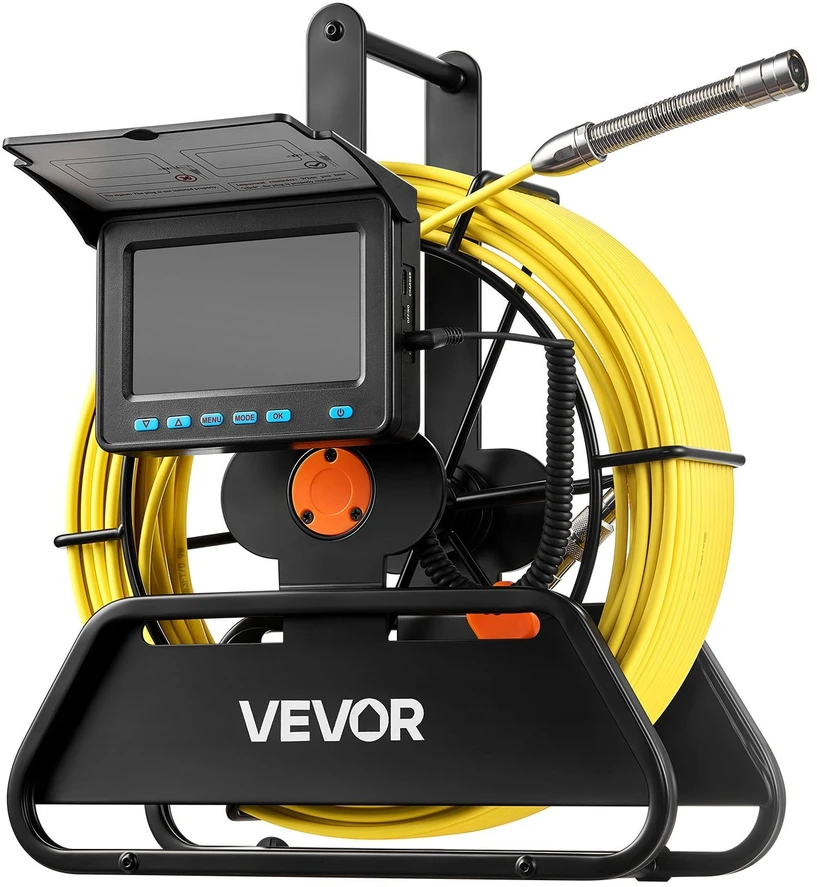 VEVOR 20 m ilgio kanalizacijos kamera su LED