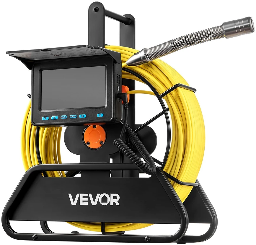 VEVOR Nuotekų kamera 50 m su 1080P ekranu