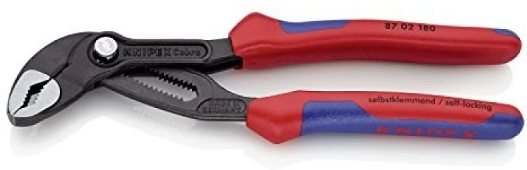 Vamzdžių replės su 18 padėčių reguliavimu Knipex Cobra, 180 mm
