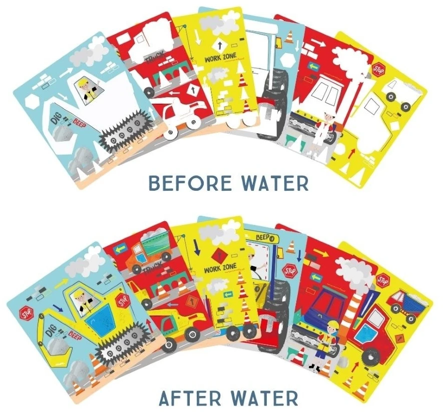 Rock Vandeniu piešiama knygelė, Statybos