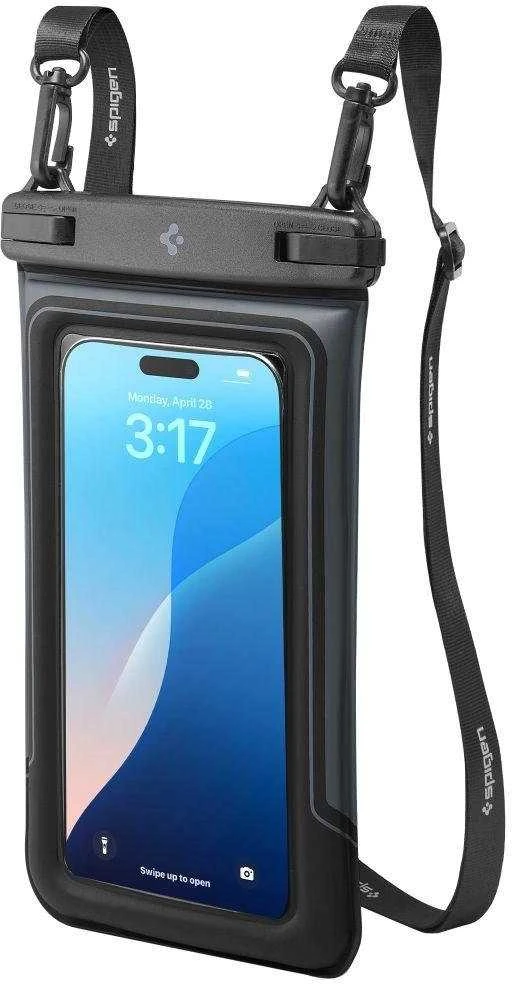 „Spigen A611P“ 2 vnt. vandeniui atsparių dėklų pakuotė – matinis juodas