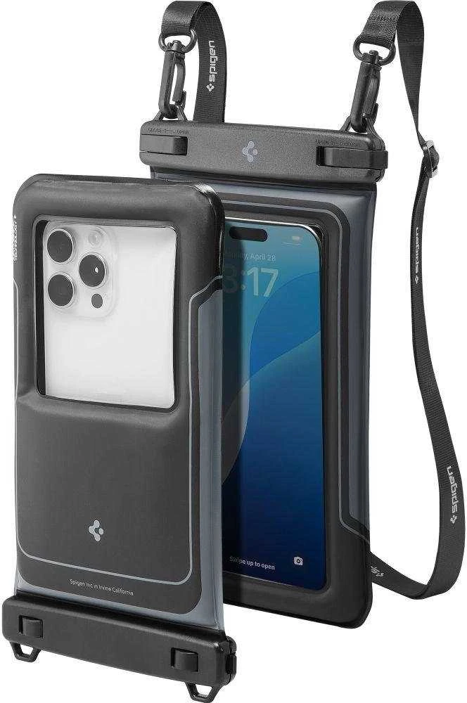 „Spigen A611P“ 2 vnt. vandeniui atsparių dėklų pakuotė – matinis juodas