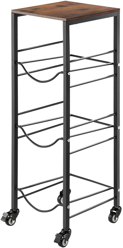Vandens butelių laikiklis VEVOR 3 Vanduo Bottle Rack Board Wheel-B, 4 aukštų