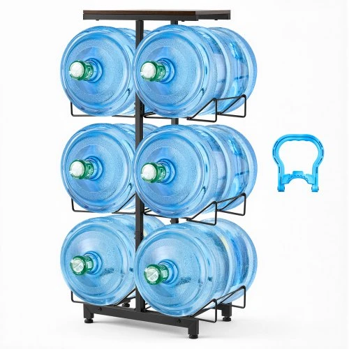 Vandens butelių stovas VEVOR 6 Vanduo Bottle Rack Board-B, 4 aukštų