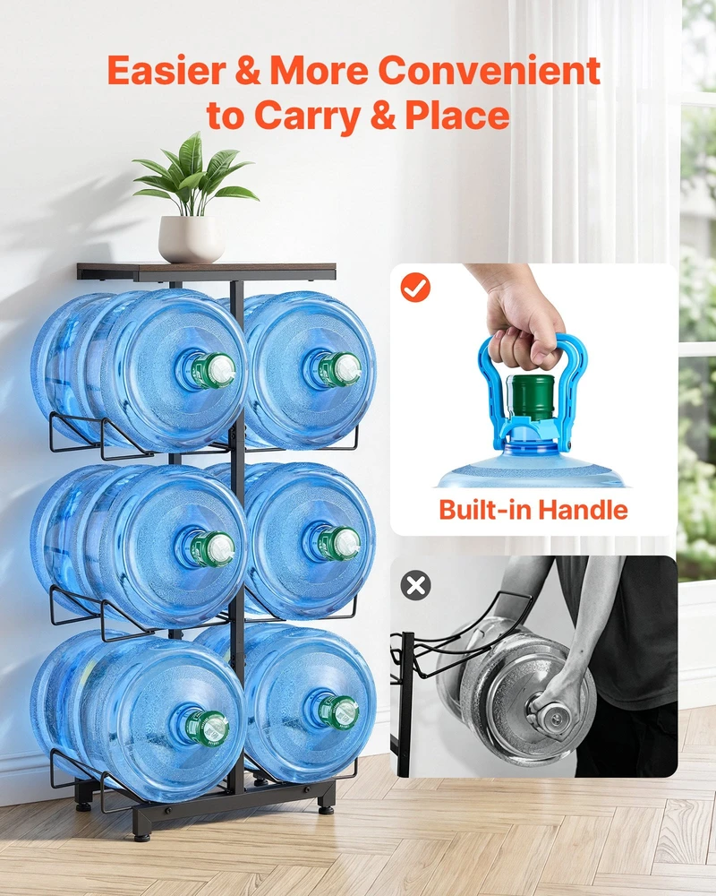 Vandens butelių stovas VEVOR 6 Vanduo Bottle Rack Board-B, 4 aukštų