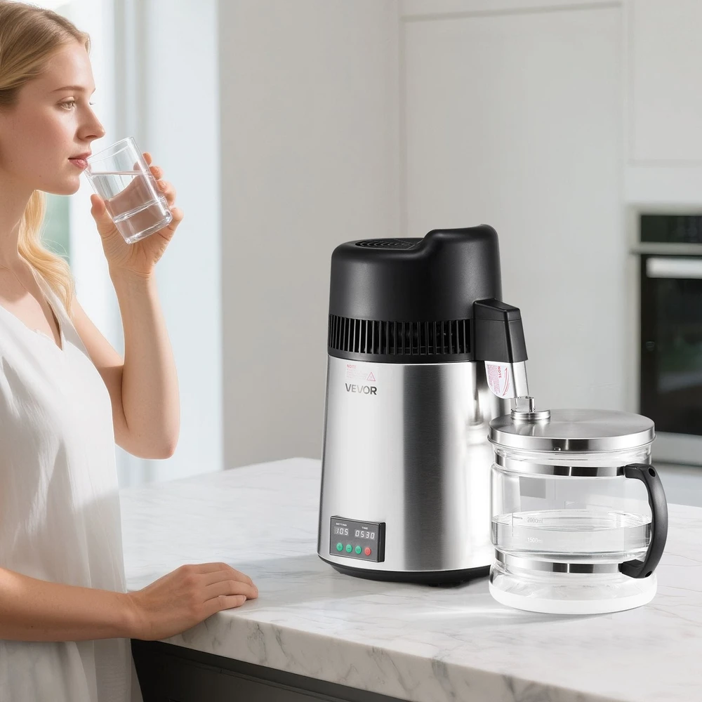 Vevor 6 l vandens distiliatorius, 900 W plieno