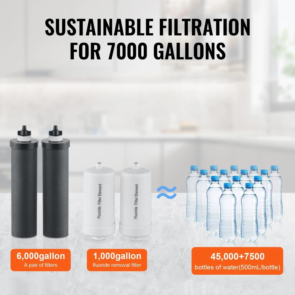 VEVOR Gravitacinės vandens filtrų keitimo rinkinys, 4 vnt