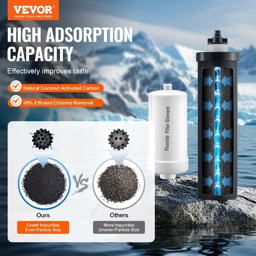 VEVOR Gravitacinės vandens filtrų keitimo rinkinys, 4 vnt
