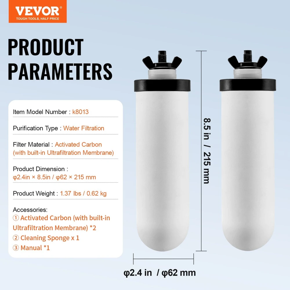VEVOR vandens filtrų keitimo elementai, keramikos filtrai
