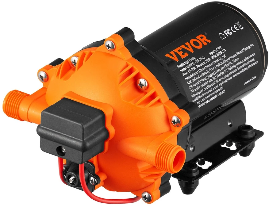 VEVOR Vandens diafragminis siurblys, 12V, 5.5 GPM, 70 PSI