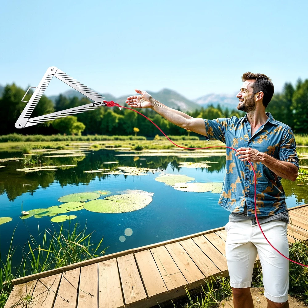 VEVOR 60 cm trikampis vandens žolių grėblys