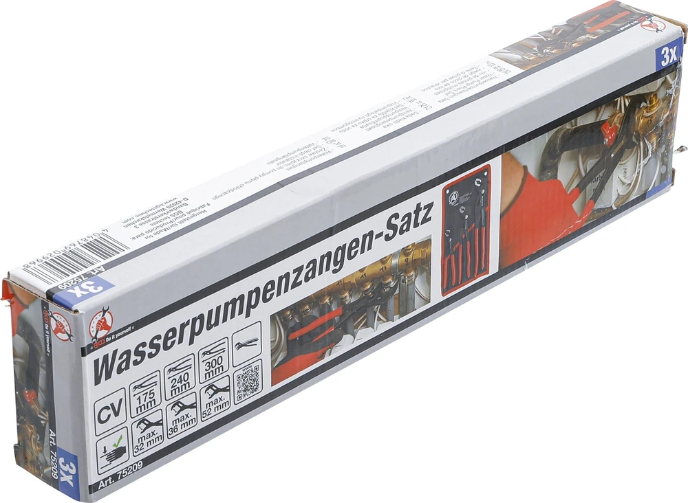 BGS VANDENS SIURBLIO REPLĖS | 175 / 240 / 300 MM | 3 VNT. (75209)